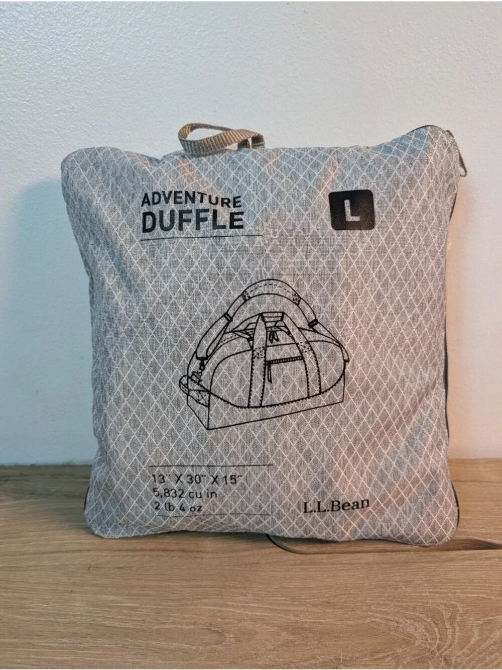 L.L.Bean Adventure Duffle Bag Large Grey Gray Heather Nylon Travel
